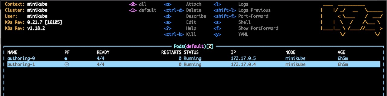 Studio Clustering using Kubernetes deployments - k9s arbiter terminated