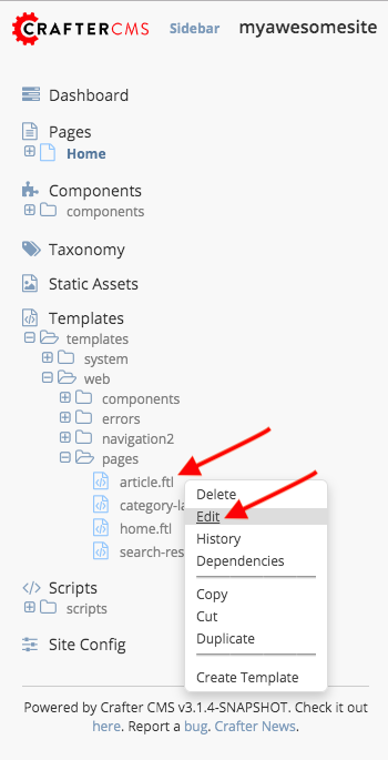 Configurations - Code Editor Configuration Example