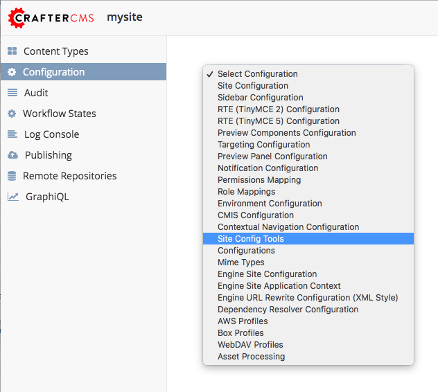 Configurations - Open Site Config Tools