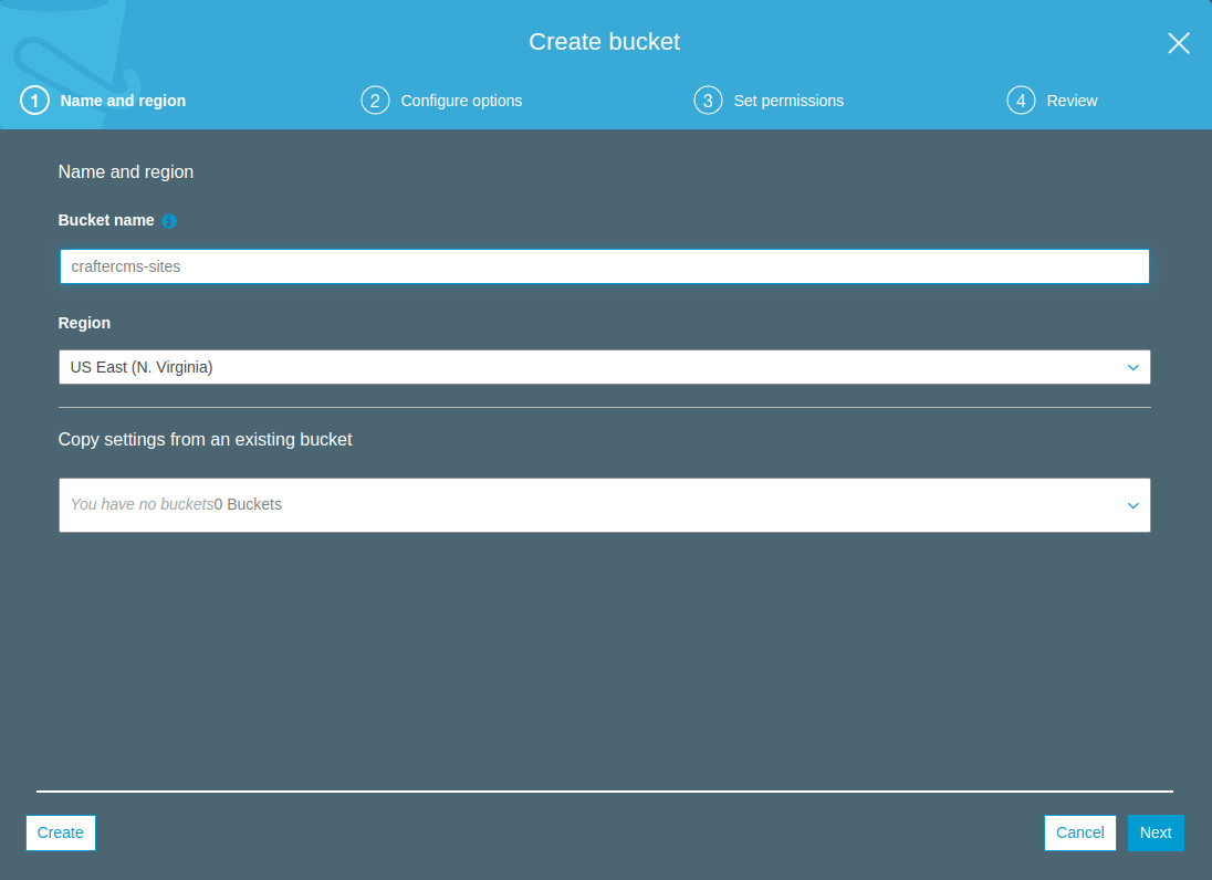 Serverless Site - Create S3 Bucket