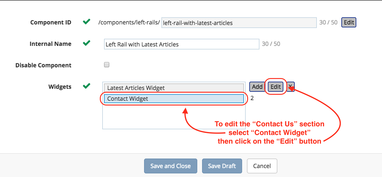 Your First Website - Left Rail Form