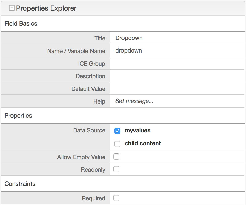 Form Control Dropdown