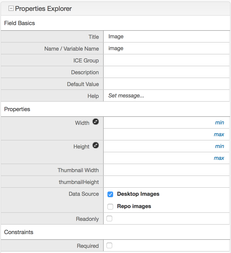 Form Control Image