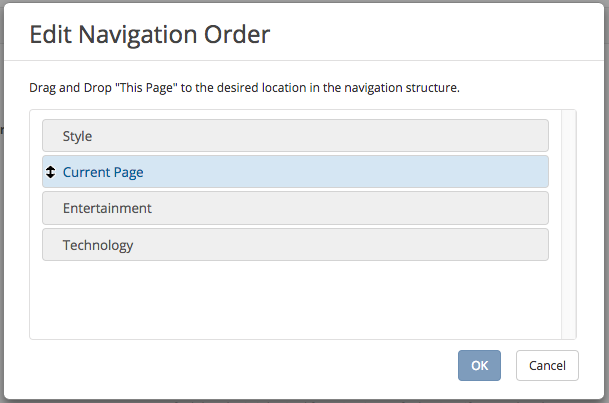 Content Author - Form Control Page Order