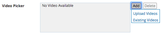 Content Author - Form Control Video Picker