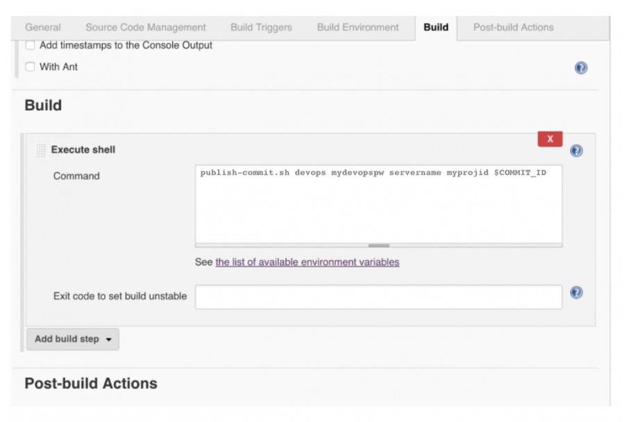 Developer Workflow - Jenkins Build Publish