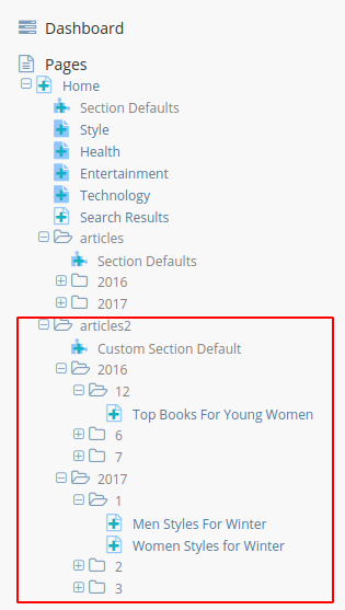 Content Inheritance - New level descriptor create folder