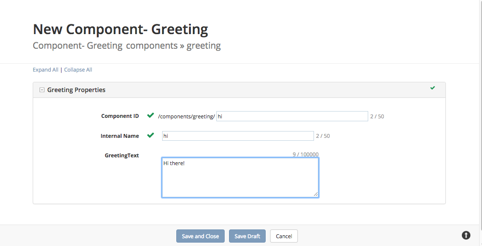 Components in RTE - Fill in component to be inserted in RTE