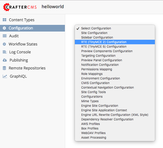 RTE Setup - Open RTE Configuration File in Studio