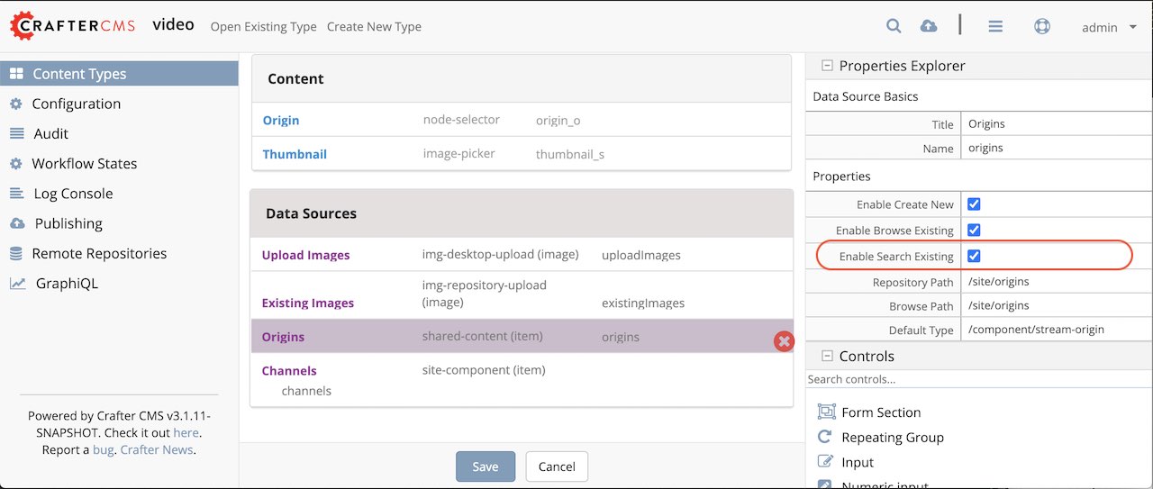 Form Engine Data Sources Example - Shared Content Data Source