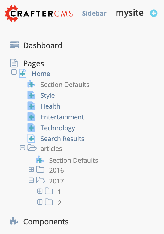 Configurations - Sidebar Configuration Folder Hidden