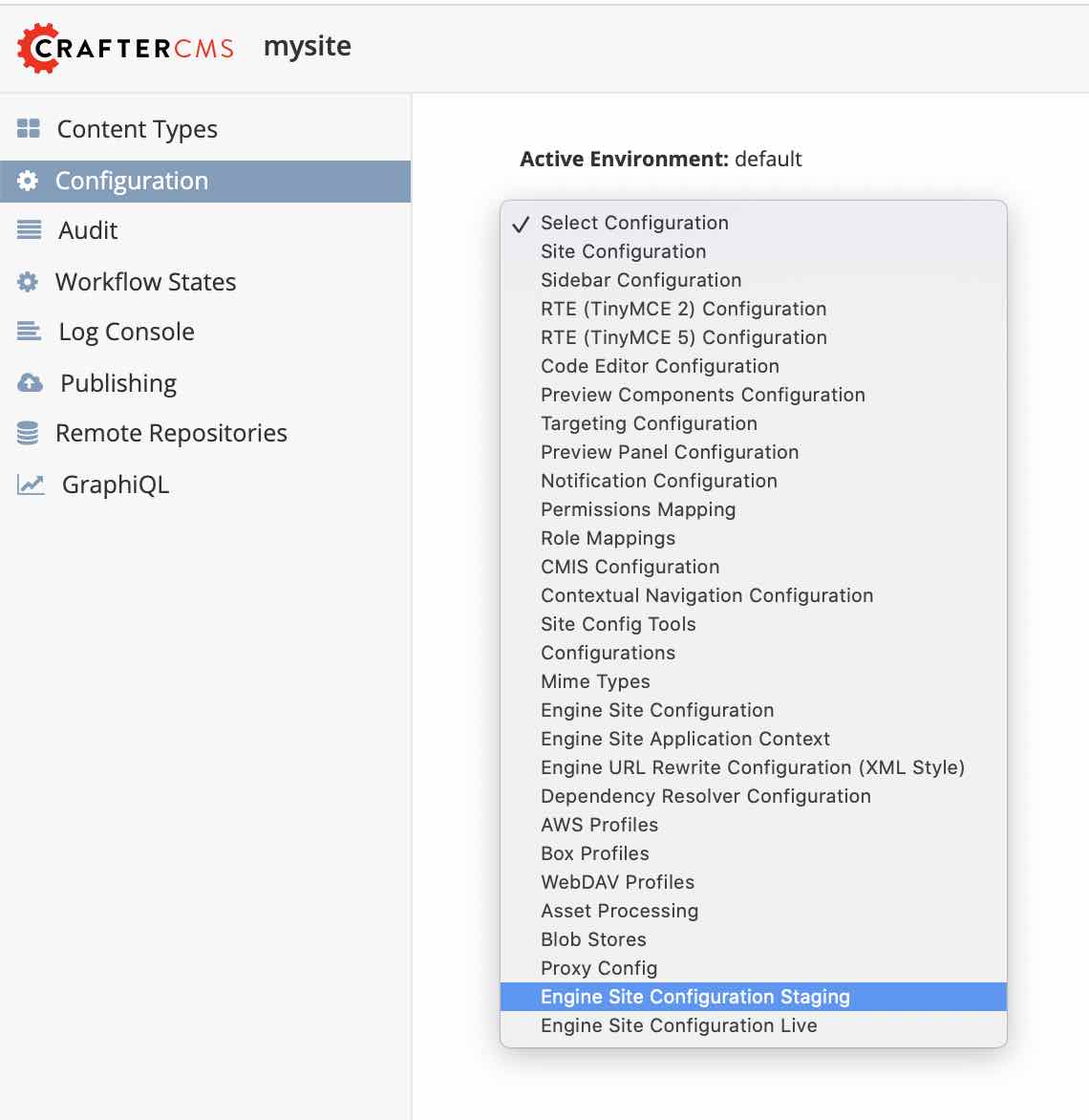 Multi-target Configuration - Site Config override configuration files now listed in "Site Config" -> "Configuration"