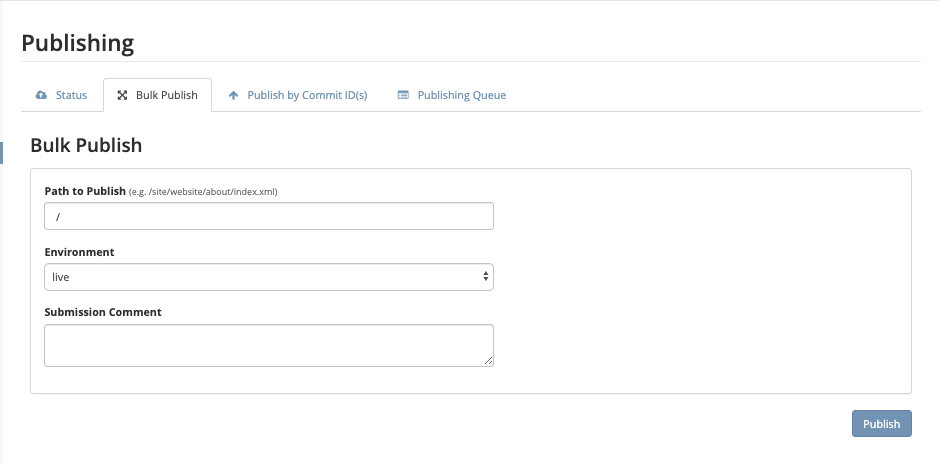 Site Config Publishing - Bulk Publishing :align: center