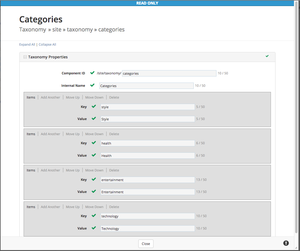 Targeting - Categories