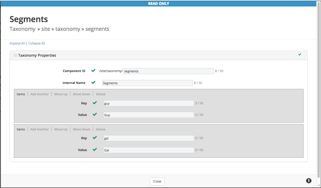 Targeting - Segments Taxonomy