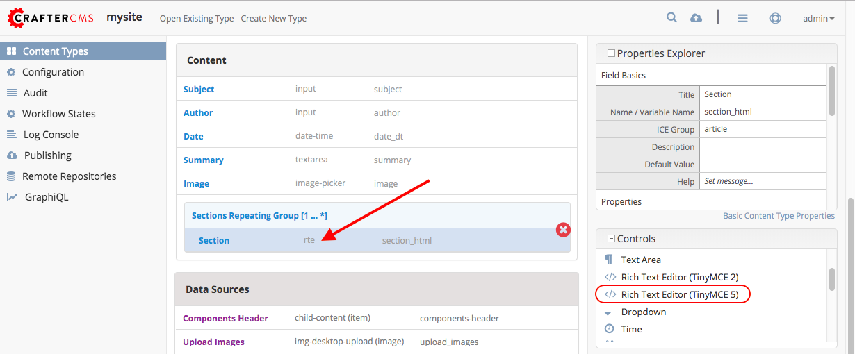 How-Tos - Upgrade RTE to TinyMCE 5 step 1