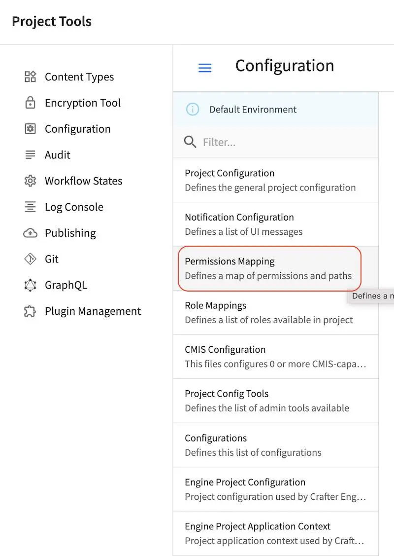 Configurations - Open Permission Mappings