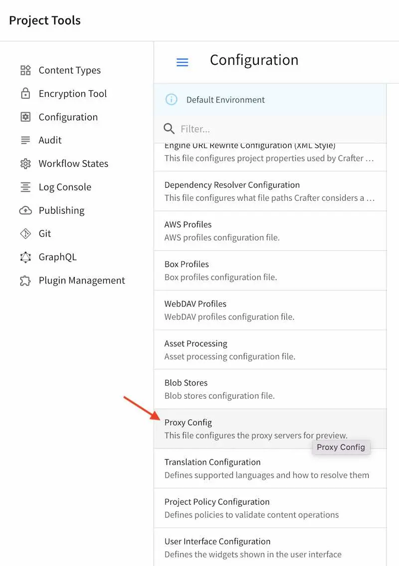 Configurations - Open Proxy Configuration