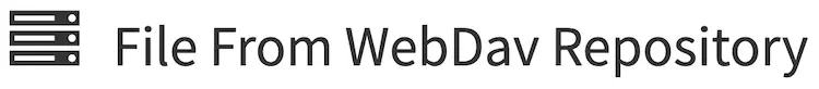 Form Data Sources - WebDAV Repo
