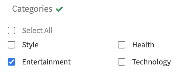 Form Control Grouped Checkboxes Example