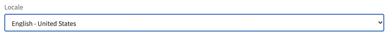 Form Control - Locale Selector Control Example