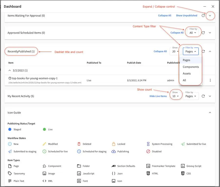 Navigating Studio - Project Dashboard