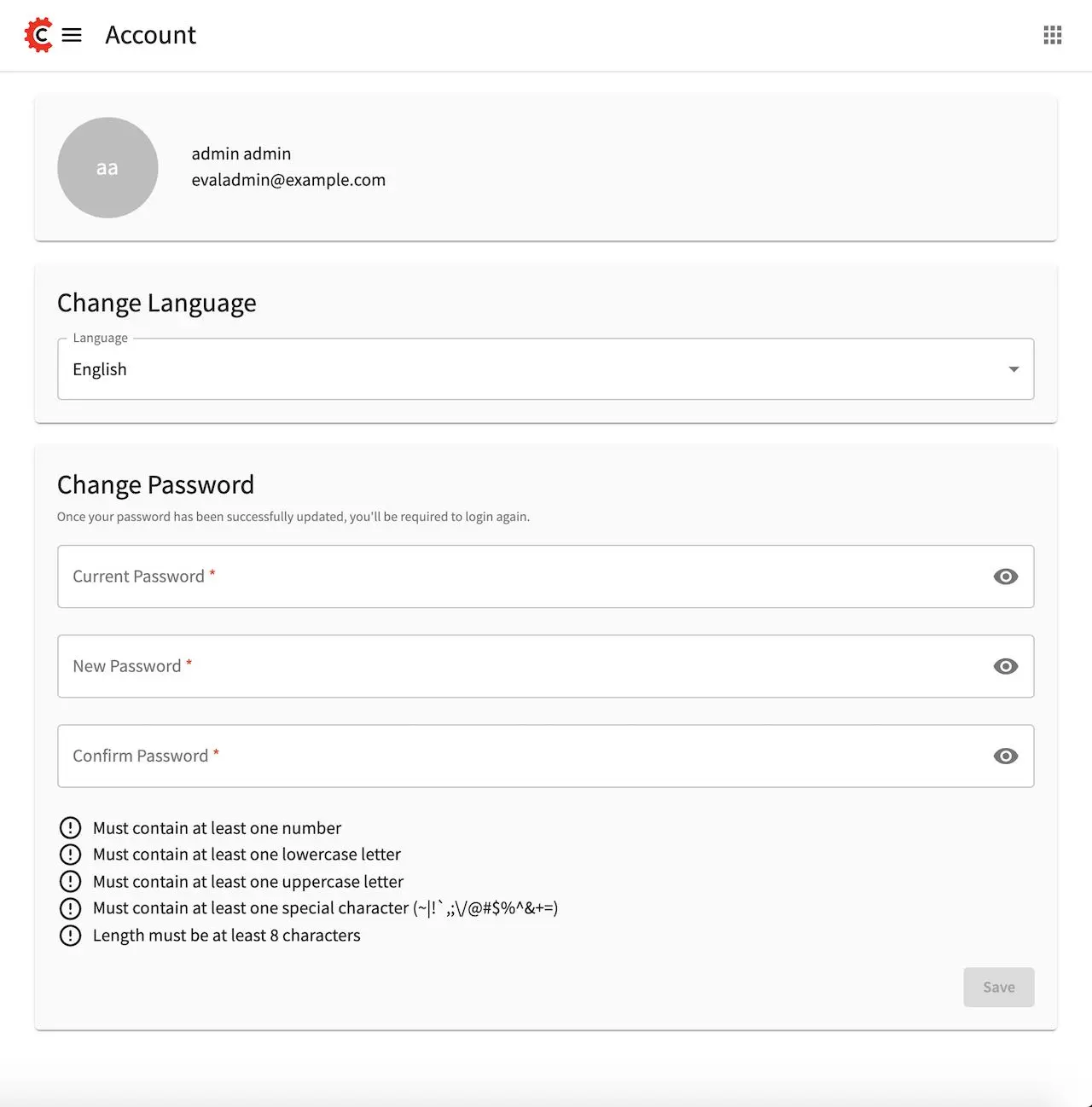 Navigating Studio - Account Settings Screen