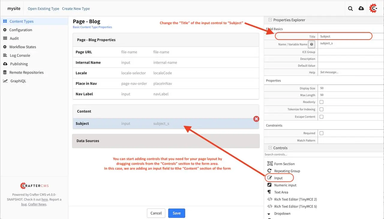 Template Add Input Fields to the Form