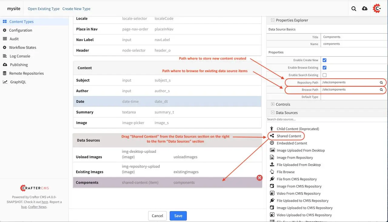 Template Add Item Selector Source