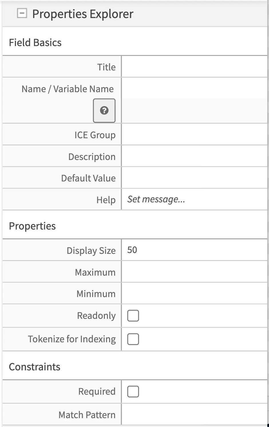 Form Control Numeric Input Properties