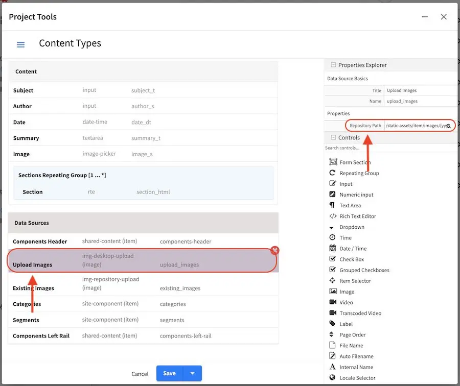 Modeling content for item specific dependencies