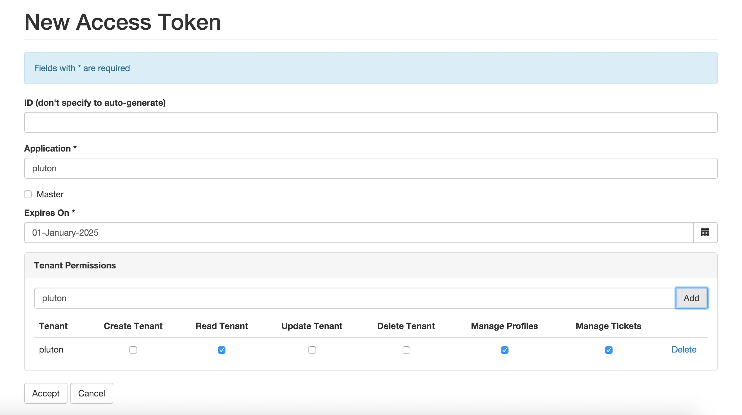 Engine Crafter Profile Configuration - New Access Token