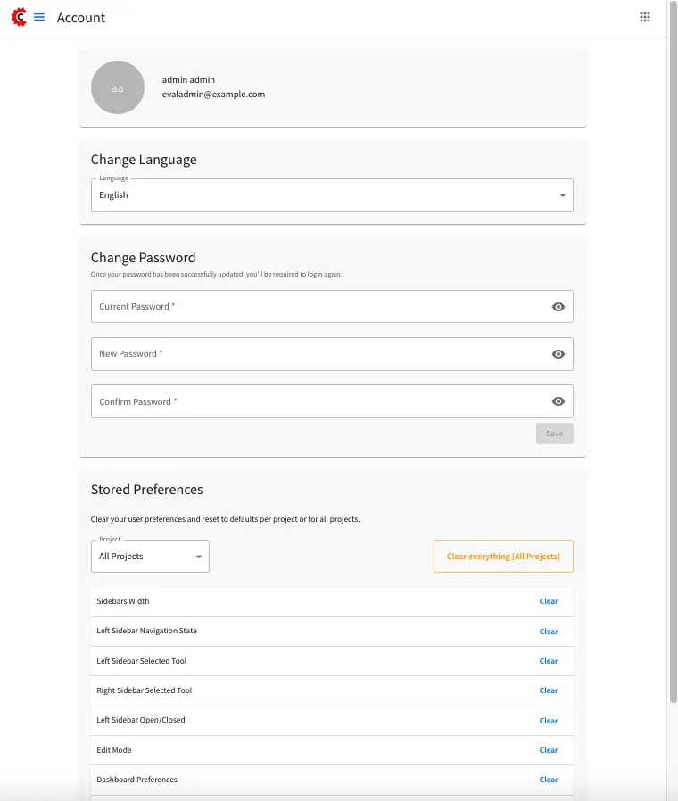 Navigating Studio - Account Settings Screen