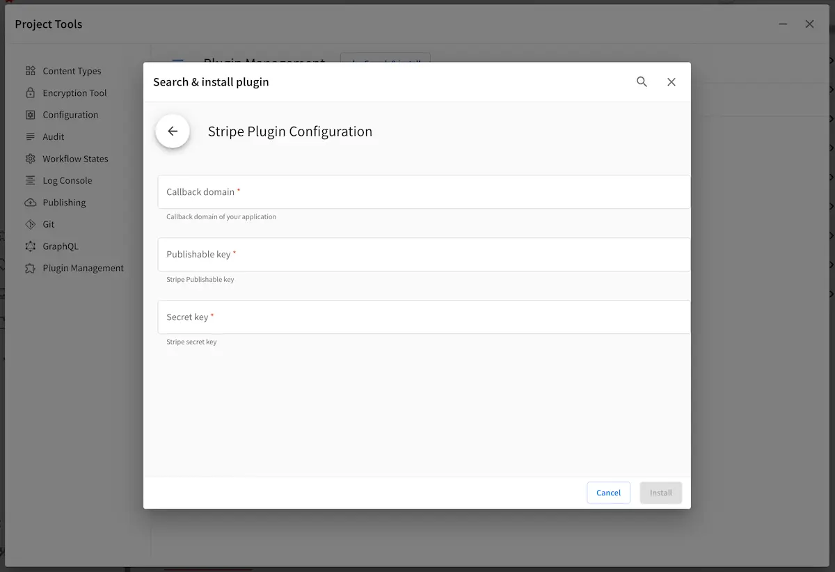 User prompted for values for parameters in the plugin