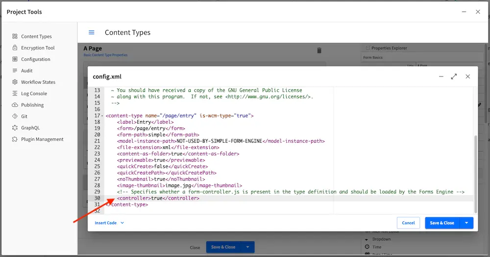Enable client-side controller via the config.xml file