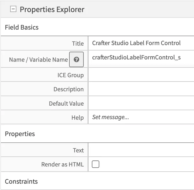 Form Control Label