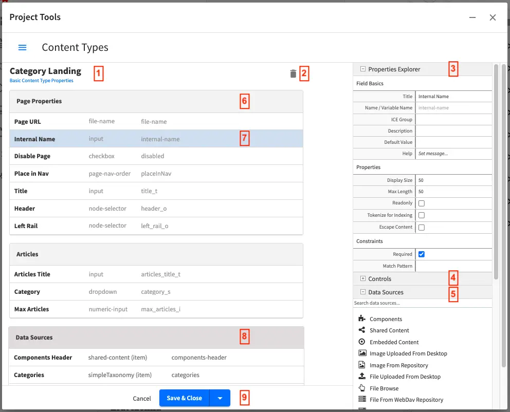 Content Type Editor