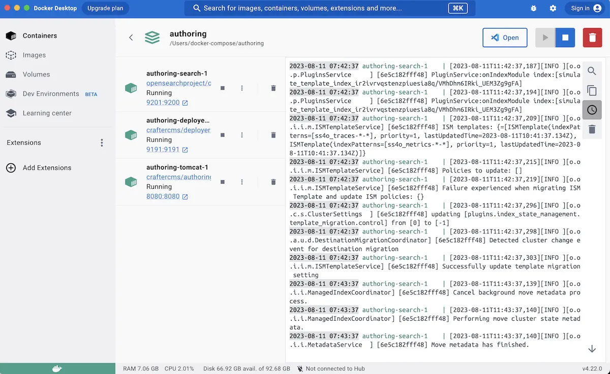 Docker Desktop Dashboard