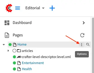 Content Author - Page Access History Tree