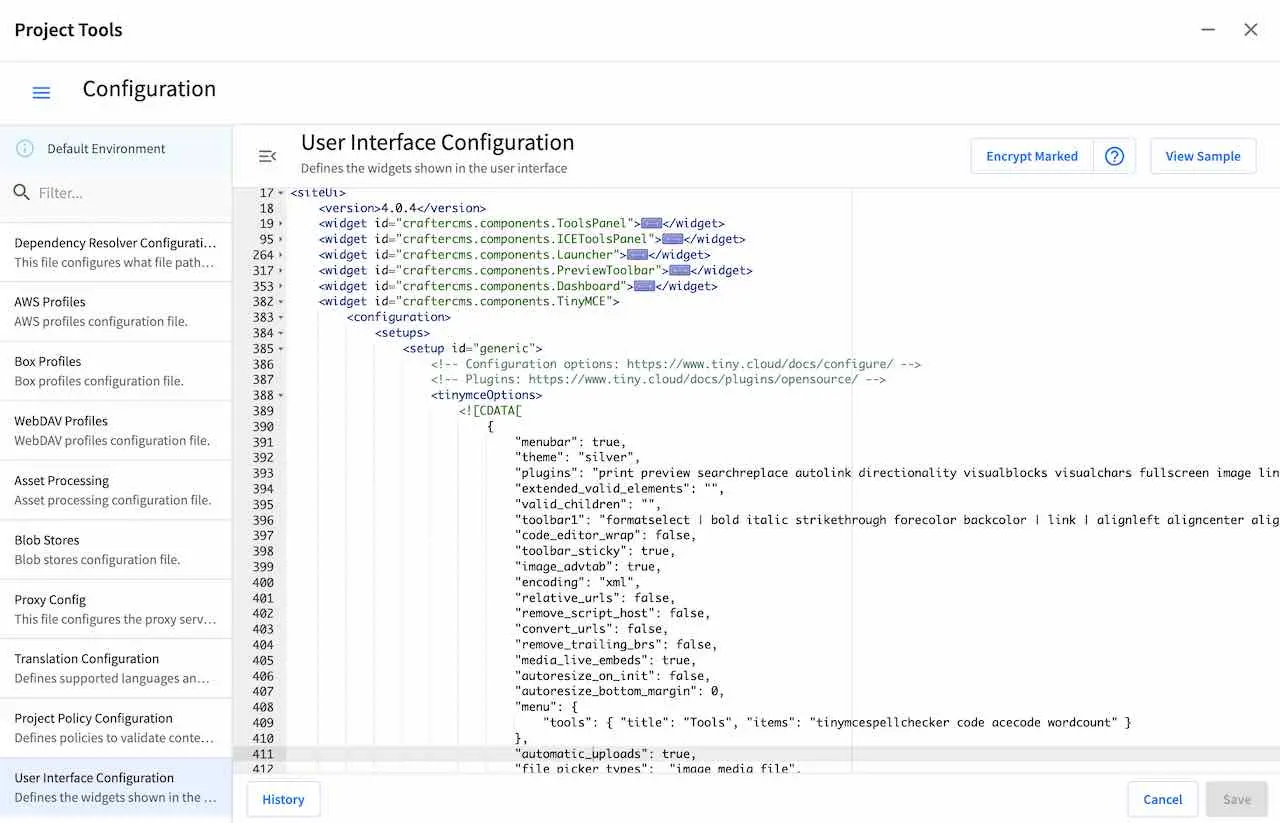 RTE Setup - Open RTE Configuration File in Studio