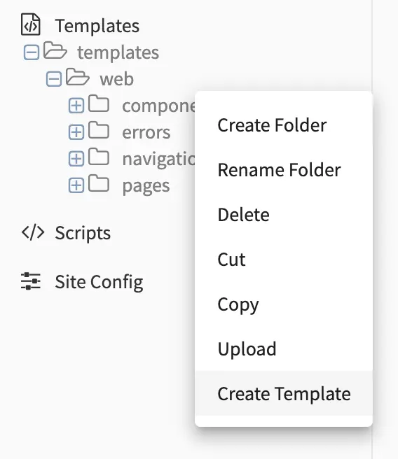 Template Component Create Controller