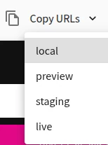 Copy URL plugin for the top navigation of Crafter Studio